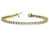 2.40 Carat (ctw VS2-SI1,  E-F) Lab Grown Diamond Tennis Bracelet in 14K Yellow Gold